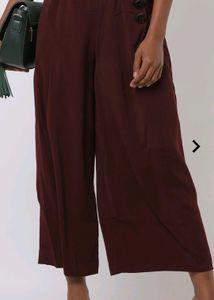 Burgundy Culotte Pants