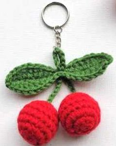 &#34;Crochet Cherry Keychain🍒&#34;