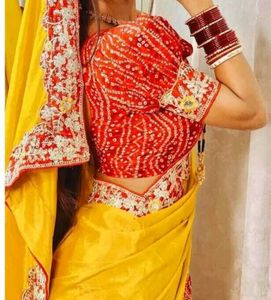 multi colour saree unstitched blouse kerwa offer b