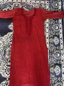 Elegant Red Long Sleeve Dress