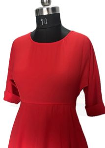 Red Fit &amp; Flare Dress