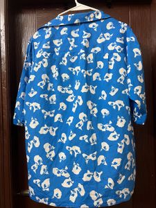 Vibrant Blue PierBe Made in France Abstract Floral