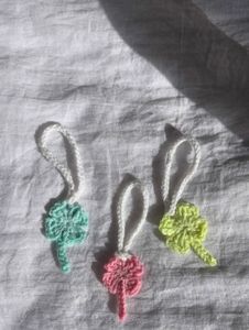 Combo Of Three Crochet Clover Lucky Charms🍀✨