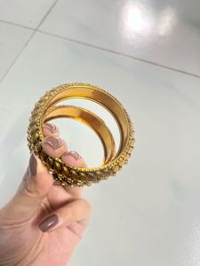 Beautiful South Indian Necklace With Free Bangles