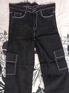 Unused/ Untouched , Six Pocket , Black Jeans ,Wide