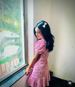 Elegant Pink Floral Dress – Worn Once 🌸