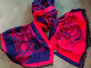 Chanel large luxurious delicate silk/wool scarf