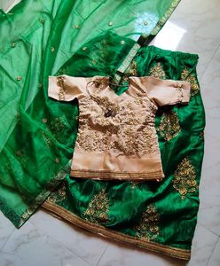 Green Lehenga Choli Set