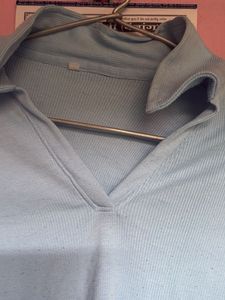 Blue Long Sleeve Top