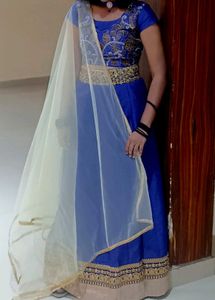 CRAZY PRICE DROP!! Blue Ghagra Choli With Dupatta
