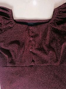 Burgundy Sparkle Top