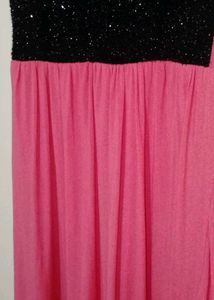 Pink &amp; Black Sequin Maxi Dress