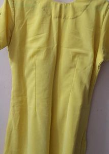 Yellow Embroidered Kurta