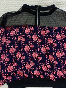 Pink Printed Floral Top❤️