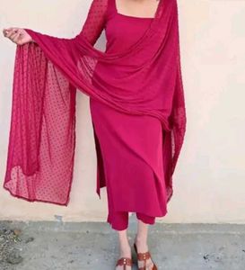 Pink Kutta With Pent &amp; Duppta ♥️