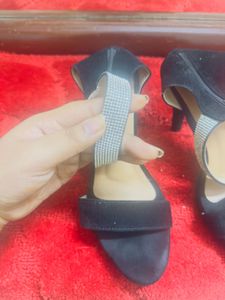 Black Sequin heels