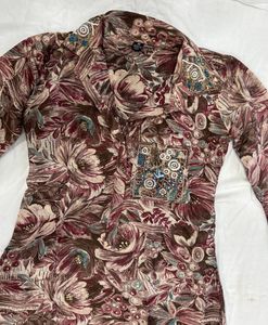 Floral Heavy Work Kurti &amp; Palazzo Set