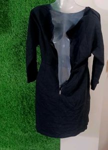 Black Long Sleeve Mini Dress