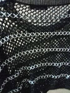 Mesh Knit  Crochet Crop Top