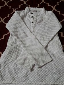 White Chikon Panjabi For Boy And A Jacket