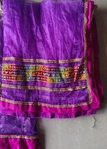 Radha Garba (Purple) Lehenga Choli Kids