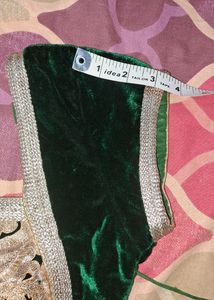 Preloved Padded Green Velvet Blouse
