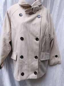 Elegant Beige Pea Coat