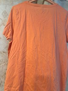 Peachy Orange Tee, Bust- 36/38, Cotton T-shirt Reg