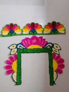 Handmade Colorful Rangoli Mat