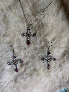 Princess cross necklace