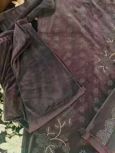 Velvet Kurta Set