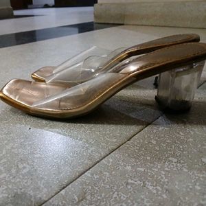 Rose Golden Transparent Heels