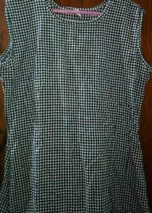 Casual Cotton Chex Full Length Top For Women