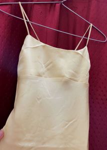 H&amp;M Butter Yellow Silk Dress