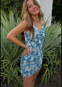 Forever 21 Tropical Architecture Print Dress