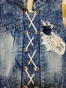 Denim Western Girls Dress