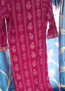 Pink  Printed Kurti