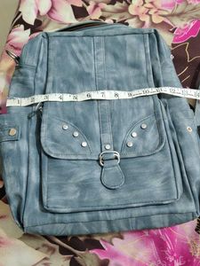 Grey Blue Cute Backpack