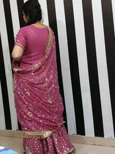 Pink Shimmer Embroidered Lehenga Choli