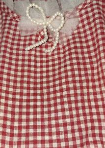 Red &amp; White Checkered Dress