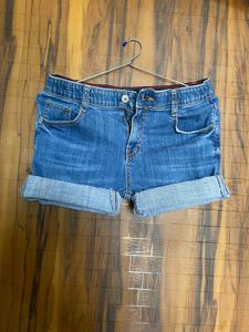 Rolled Hem Denim Shor