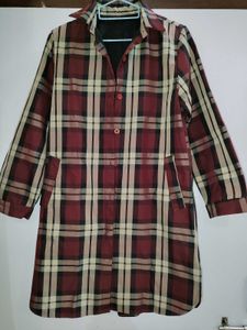 Plaid Trench Coat