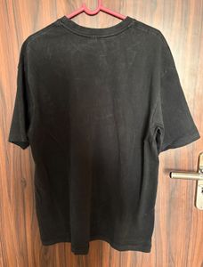 ZARA Black Heavy weight Oversized T-Shirt