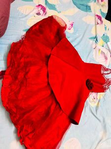 beautiful red frock
