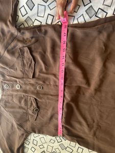 Brown A-Line Dress