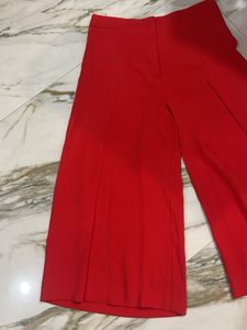 Red Wide Leg Pants