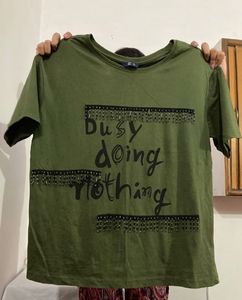 Olive Green Graphic Tee