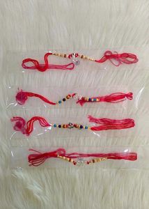 Pure Silver Rakhi Set 4 Pcs