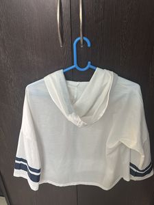 White Hoodie Active Wear