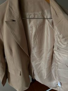 Beige Double Breasted OVERSIZED Fit Blazer